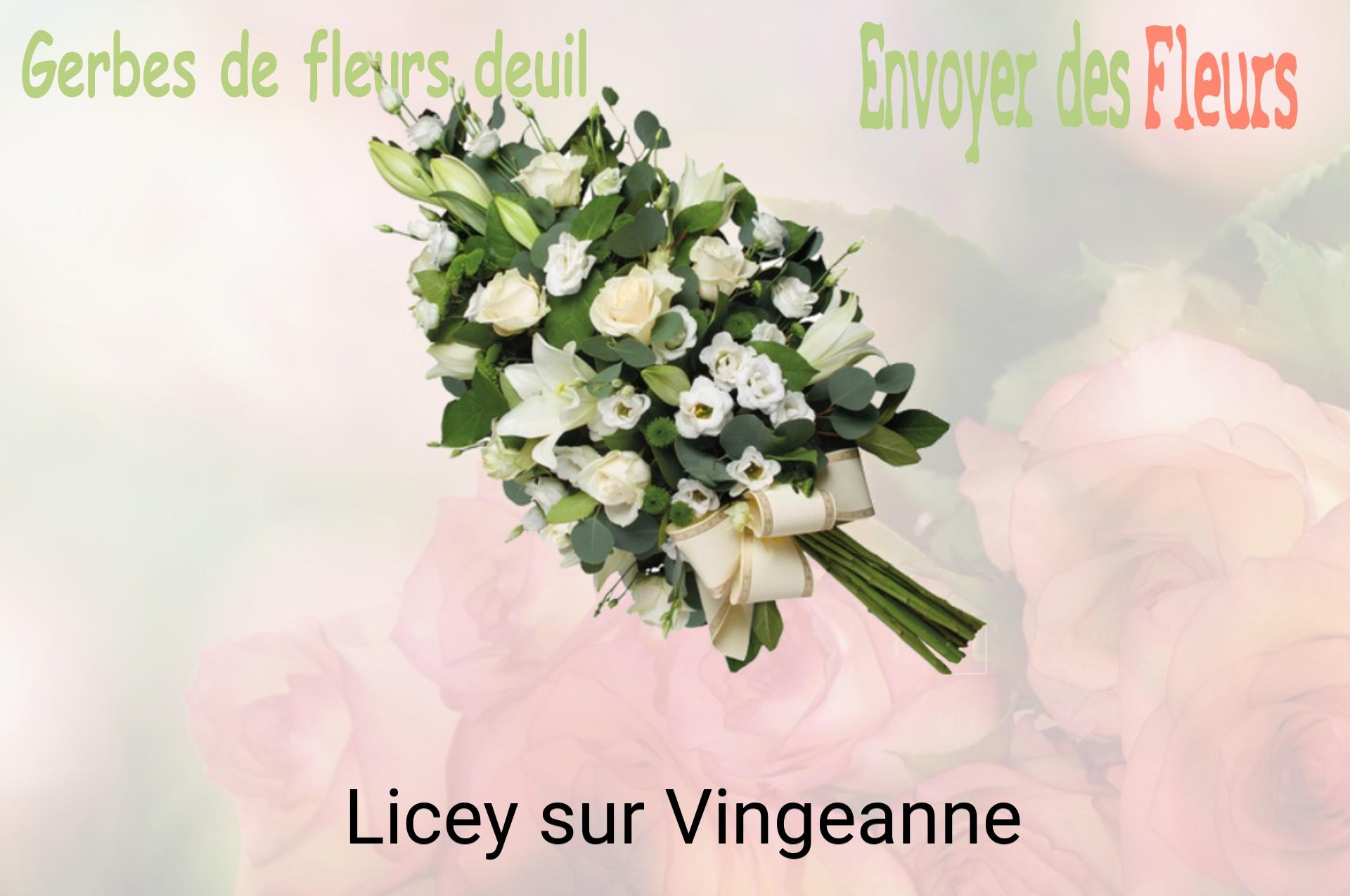 Gerbe de fleurs de deuil livrée à Licey-sur-Vingeanne